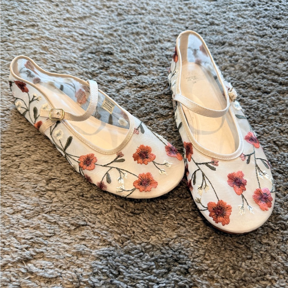 Zara Floral Flats